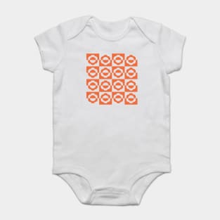 Mayapple Checkerboard Orange Baby Bodysuit